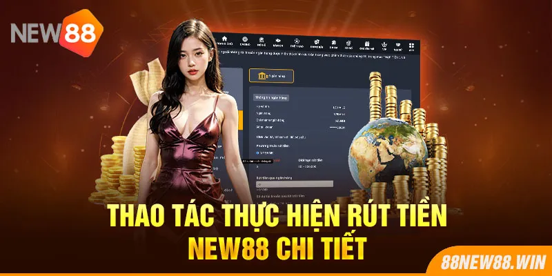 Thao tác thực hiện rút tiền New88 chi tiết