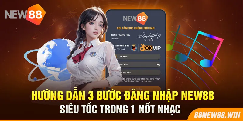 Hướng dẫn 3 bước đăng nhập New88 siêu tốc trong 1 nốt nhạc