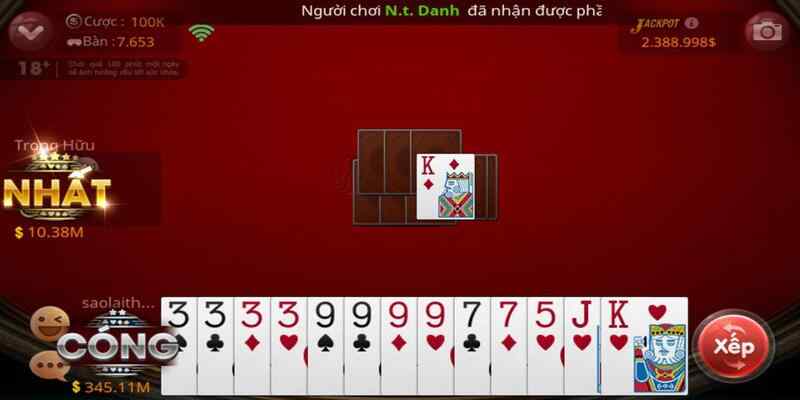 Tiến lên miền Nam luôn trong top game bài đông người chơi 